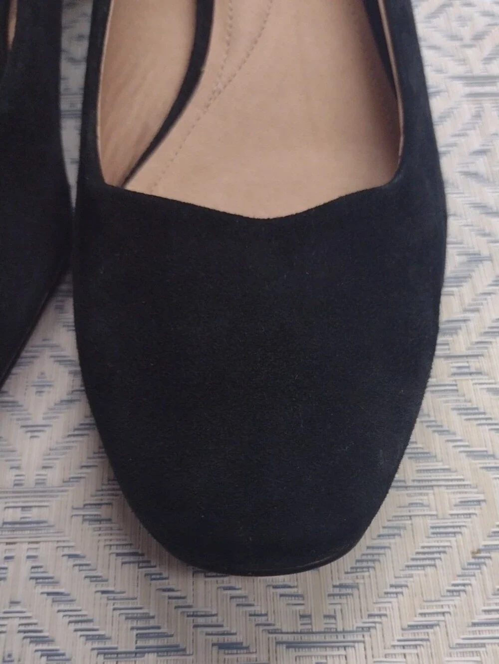 J. Jill Black Suede Block Heel Pumps with Tortoiseshell Heel